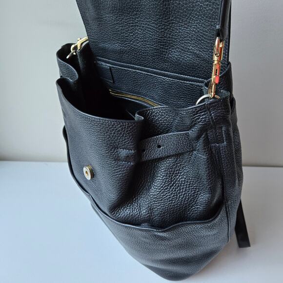 Cuyana Black Pebbled Leather Backpack with Dust bag Original Style GUC - Picture 5 of 15